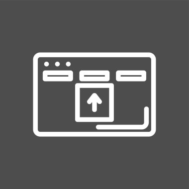 Sürükle ve Bırak simgesi, vektör illüstrasyonu basit tasarım