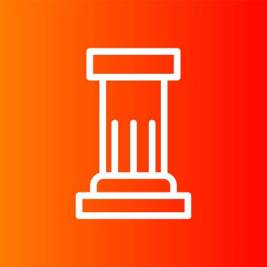 sütun simgesi, vektör illüstrasyonu basit tasarım