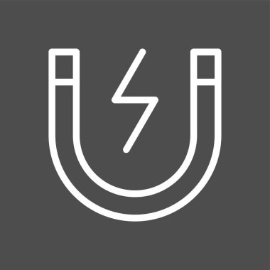 Megnet simgesi, vektör illüstrasyonu basit tasarım