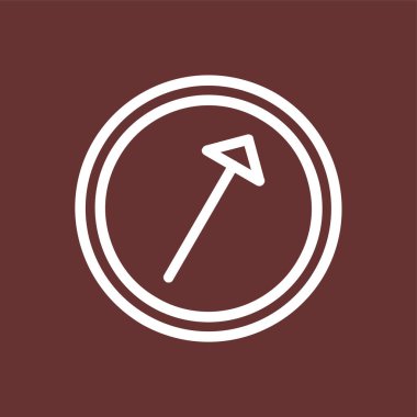 Sağ Yukarı simgesi, vektör illüstrasyonu basit tasarım