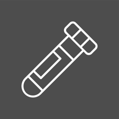 test tübü simgesi, vektör illüstrasyonu basit tasarım