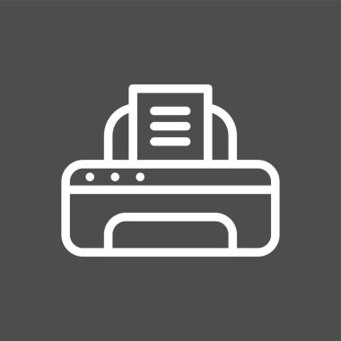 yazıcı simgesi, vektör illüstrasyonu basit tasarım