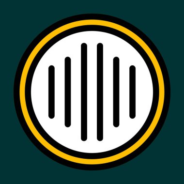 Ses Çubuğu simgesi, vektör illüstrasyonu basit tasarım