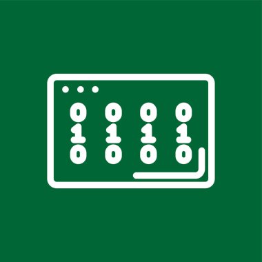 Kod simgesi, vektör illüstrasyonu basit tasarım