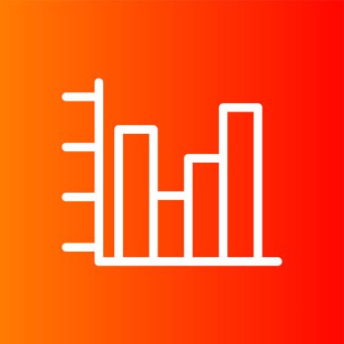 Grafik çubuğu simgesi, vektör illüstrasyonu basit tasarım