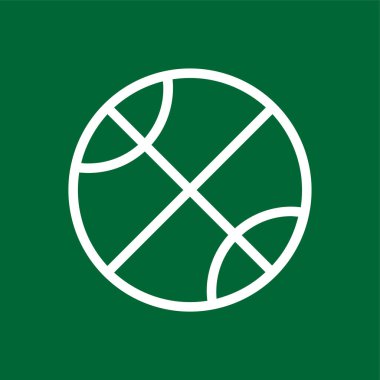 Basket Topu simgesi, vektör illüstrasyonu basit tasarım