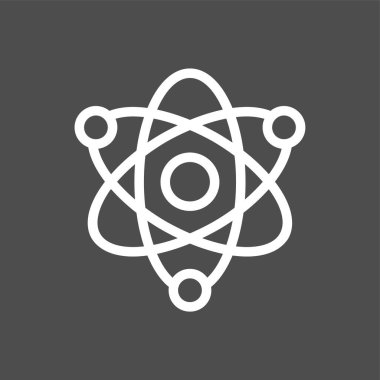 atom simgesi, vektör illüstrasyonu basit tasarım