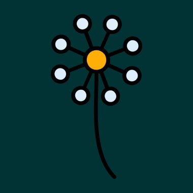 Karahindiba simgesi, vektör illüstrasyonu basit tasarım