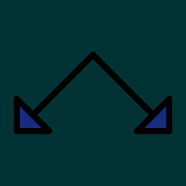 Sağ Sembol simgesi, vektör çizimi basit tasarım