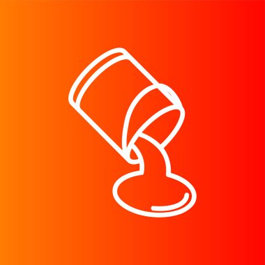 Boya Kovası simgesi, vektör illüstrasyonu basit tasarım