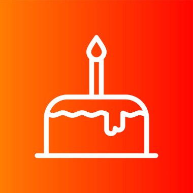 Kek simgesi, vektör illüstrasyonu basit tasarım