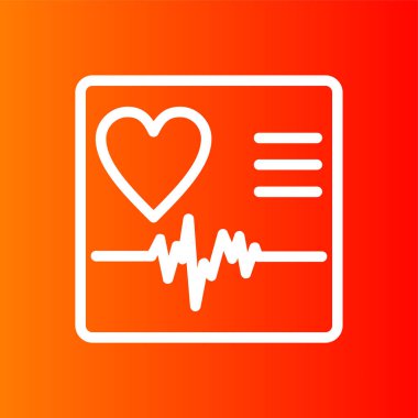 Nabız Simgesi, vektör illüstrasyonu basit tasarım