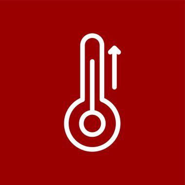 termometre simgesi, vektör illüstrasyonu basit tasarım