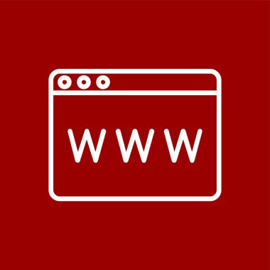 Www simgesi, vektör illüstrasyonu basit tasarım