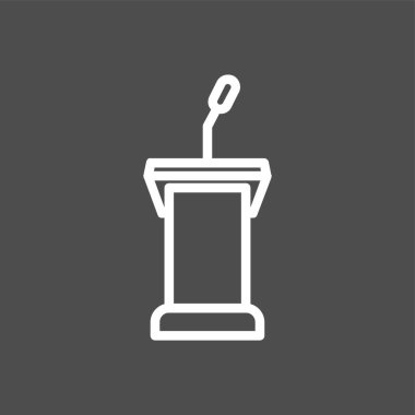 Podyum simgesi, vektör illüstrasyonu basit tasarım