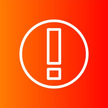 Ünlem simgesi, vektör illüstrasyonu basit tasarım