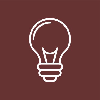 ampul simgesi, vektör illüstrasyonu basit tasarım