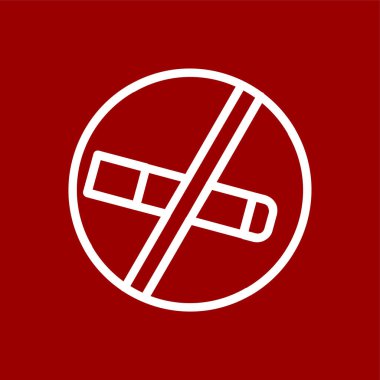 Sigara Bağımsızlığı simgesi, vektör illüstrasyonu basit tasarım