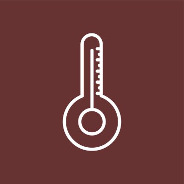 termometre simgesi, vektör illüstrasyonu basit tasarım