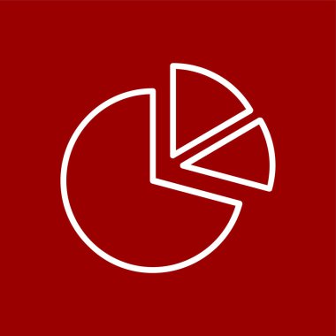 Pasta çizelgesi simgesi, vektör illüstrasyonu basit tasarım