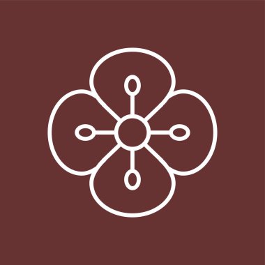 Poppy simgesi, vektör illüstrasyonu basit tasarım