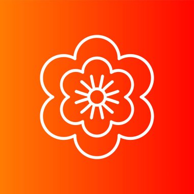 Geranium simgesi, vektör illüstrasyonu basit tasarım