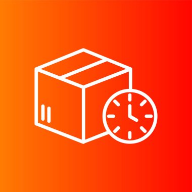 Teslimat Zamanı simgesi, vektör illüstrasyonu basit tasarım