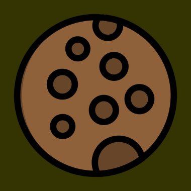 Kurabiye simgesi, vektör illüstrasyonu basit tasarım