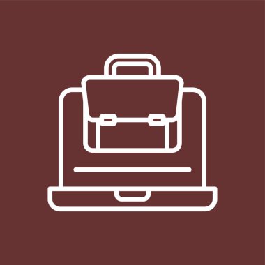 bavul simgesi, vektör illüstrasyonu basit tasarım