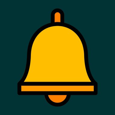 Çan simgesi, vektör illüstrasyonu basit tasarım