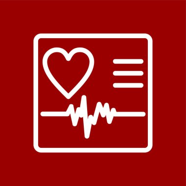 Nabız Simgesi, vektör illüstrasyonu basit tasarım