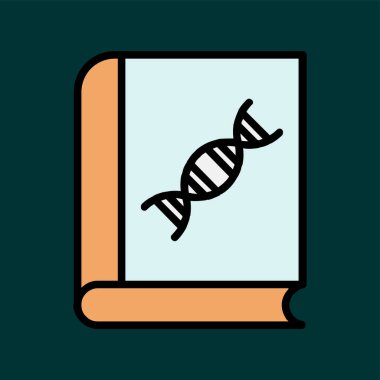 Biyoloji simgesi, vektör illüstrasyonu basit tasarım