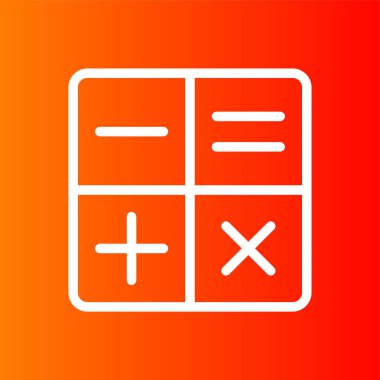 Calculator icon, vector illustration simple design