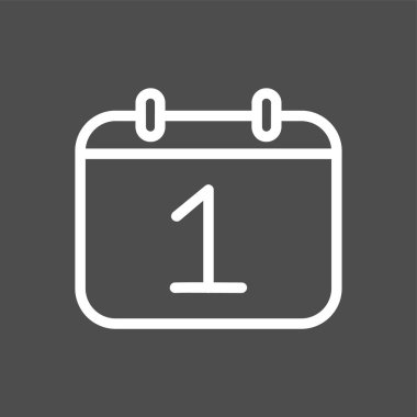 1 Tarih simgesi, vektör illüstrasyonu basit tasarım