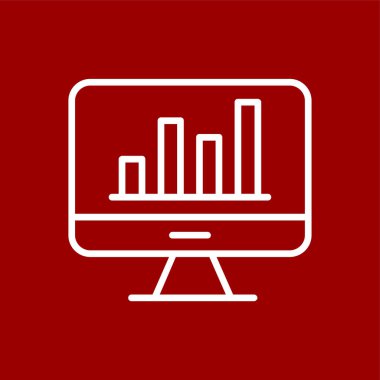 sunum simgesi, vektör illüstrasyonu basit tasarım