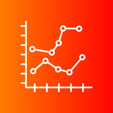 Çizgi çizelgesi simgesi, vektör illüstrasyonu basit tasarım