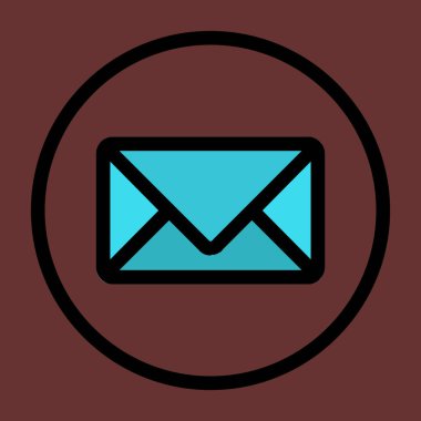 Message icon, vector illustration simple design