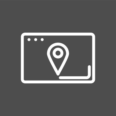 konum simgesi, vektör illüstrasyonu basit tasarım