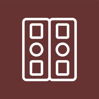 belge simgesi, vektör illüstrasyonu basit tasarım