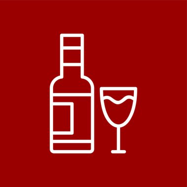 şarap simgesi, vektör illüstrasyonu basit tasarım