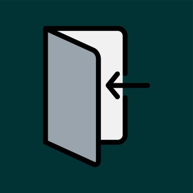 Çıkış simgesi, vektör illüstrasyonu basit tasarım