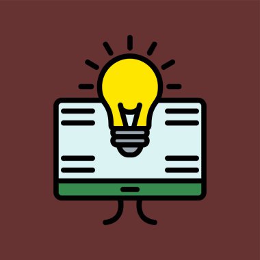 fikir simgesi, vektör illüstrasyonu basit tasarım