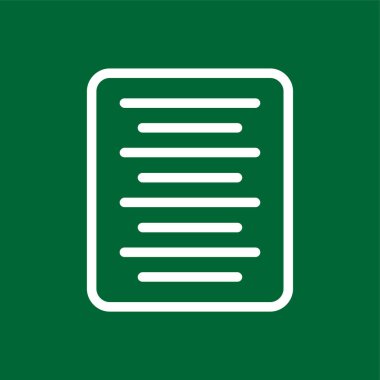 belge simgesi, vektör illüstrasyonu basit tasarım