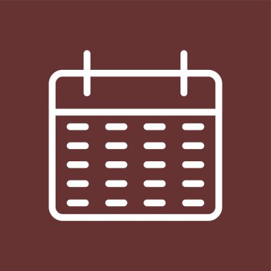 Takvim simgesi, vektör illüstrasyonu basit tasarım