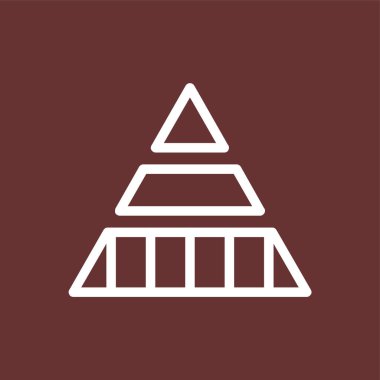 piramit simgesi, vektör illüstrasyonu basit tasarım