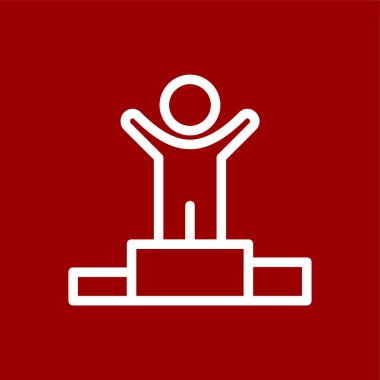 Kazanan simge, vektör illüstrasyonu basit tasarım