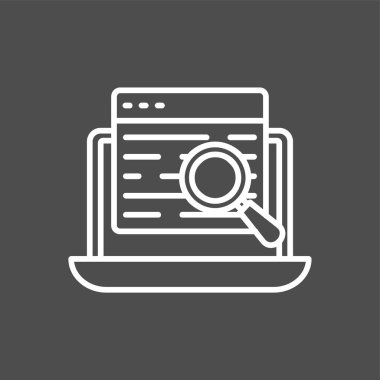 Arama Veri simgesi, vektör illüstrasyonu basit tasarım