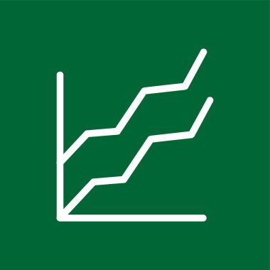 Çizgi çizelgesi simgesi, vektör illüstrasyonu basit tasarım