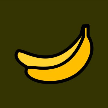 muz simgesi, vektör illüstrasyonu basit tasarım