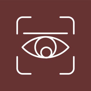 Retina simgesi, vektör illüstrasyonu basit tasarım